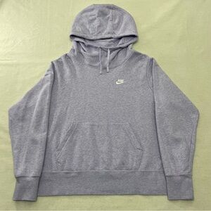 Nike Hoodie Womens Plus 1X Sportswear Club Fleece Sweatshirt Funnel Neck DV5088